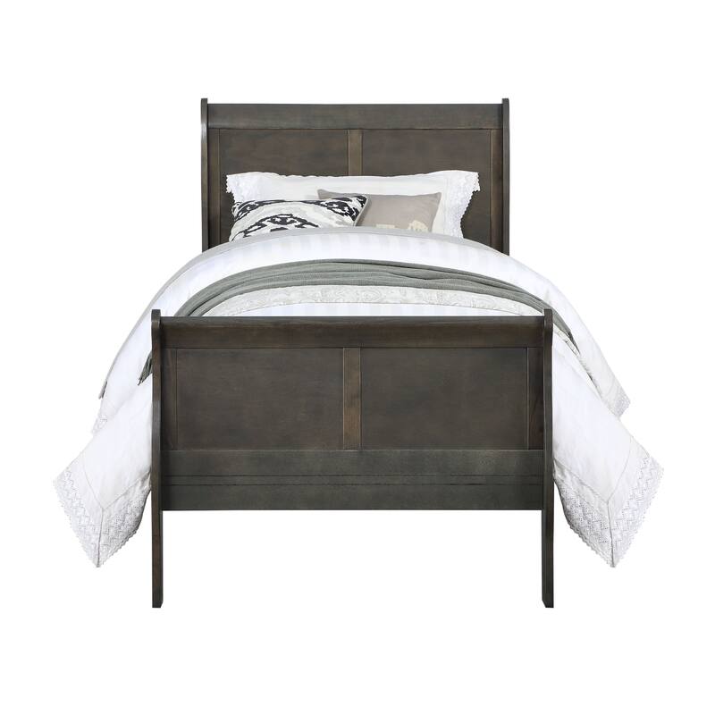 Cavender Dark Grey Sleigh Panel Bed