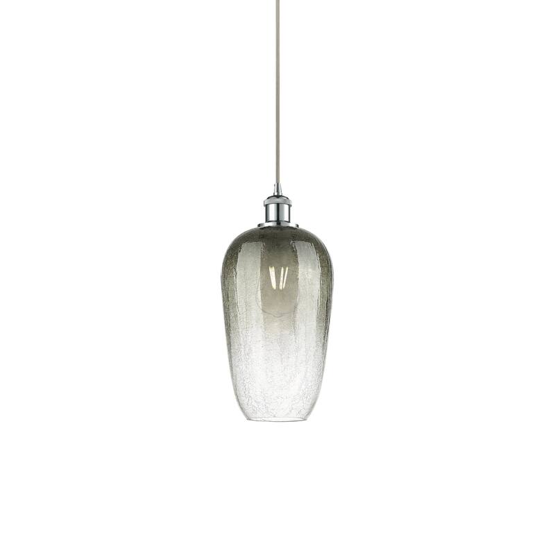 Innovations Lighting 516-1P-15-7 Brookhaven Flute Pendant Brookhaven - Polished Chrome / Slate