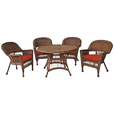 Outdoor Dining Set 5 Piece Patio Table & Chairs Weather Resistant Furniture