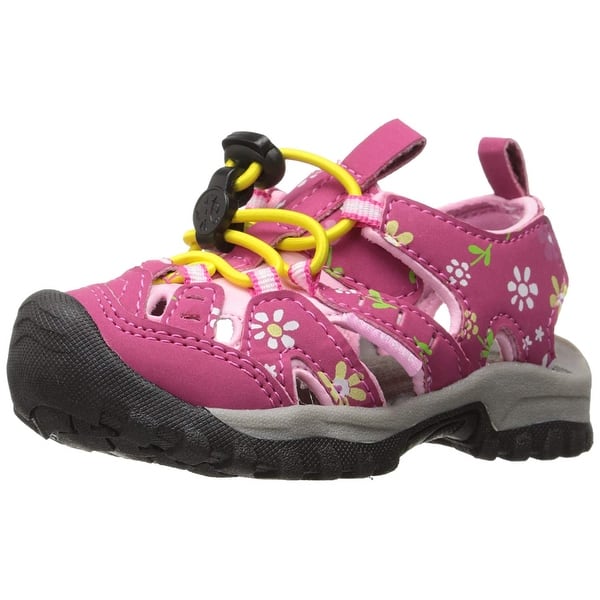Northside Girls Burke II Sport Sandal Black Purple Toddler 6 M US Bungee Lace