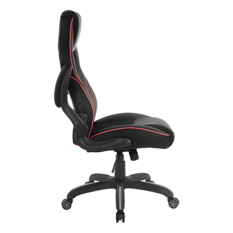 Xeno Gaming Chair in Faux Leather with Color Accents