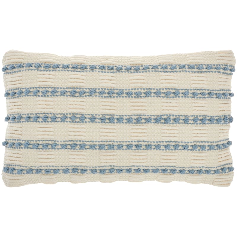 Mina Victory Life Styles Woven Lines And Dots Textured Throw Pillow