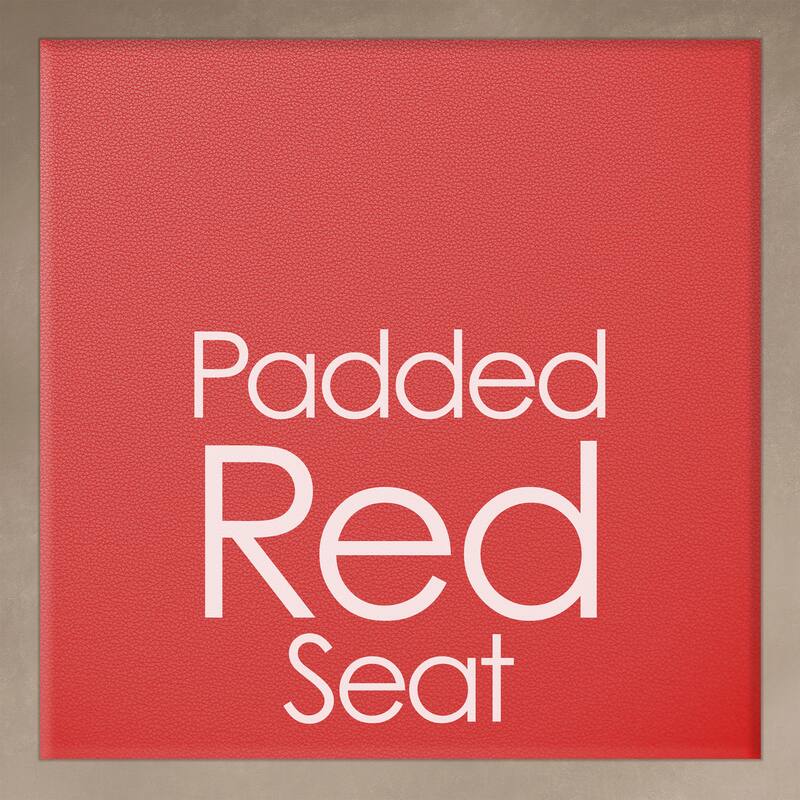 Trademark Home 24-Inch Folding Stool, Red