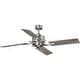 preview thumbnail 2 of 10, Progress Lighting Bedwin Collection 56" Four-Blade Antique Nickel Ceiling Fan - 11.020" x 23.300" x 13.380"