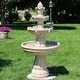 preview thumbnail 1 of 12, Sunnydaze 3-Tier Outdoor Garden Patio Water Fountain - Traditional - 48-Inch
