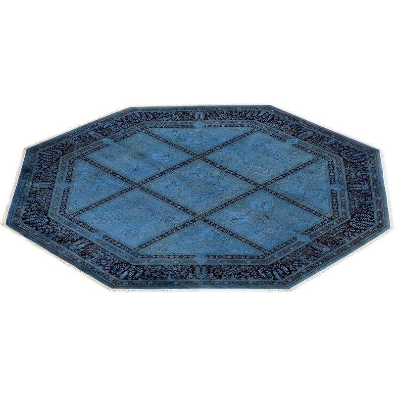 Fine Vibrance, One-of-a-Kind Hand-Knotted Area Rug - Purple, 7' 1" x 7' 1" - 7' 1" x 7' 1"