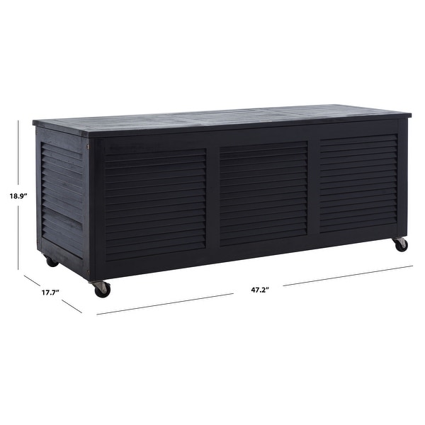 SAFAVIEH Elina Outdoor Cushion Solid Wood Storage Box - 47