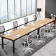 preview thumbnail 55 of 65, 6.5FT Conference Meeting Seminar Business Table Set for 8-12 Person (Set of 2) Maple+Black