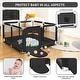 preview thumbnail 2 of 4, Infant 50"x50" 4-Panel Baby Playpen Foldable Playard with Basketball Hoop Black