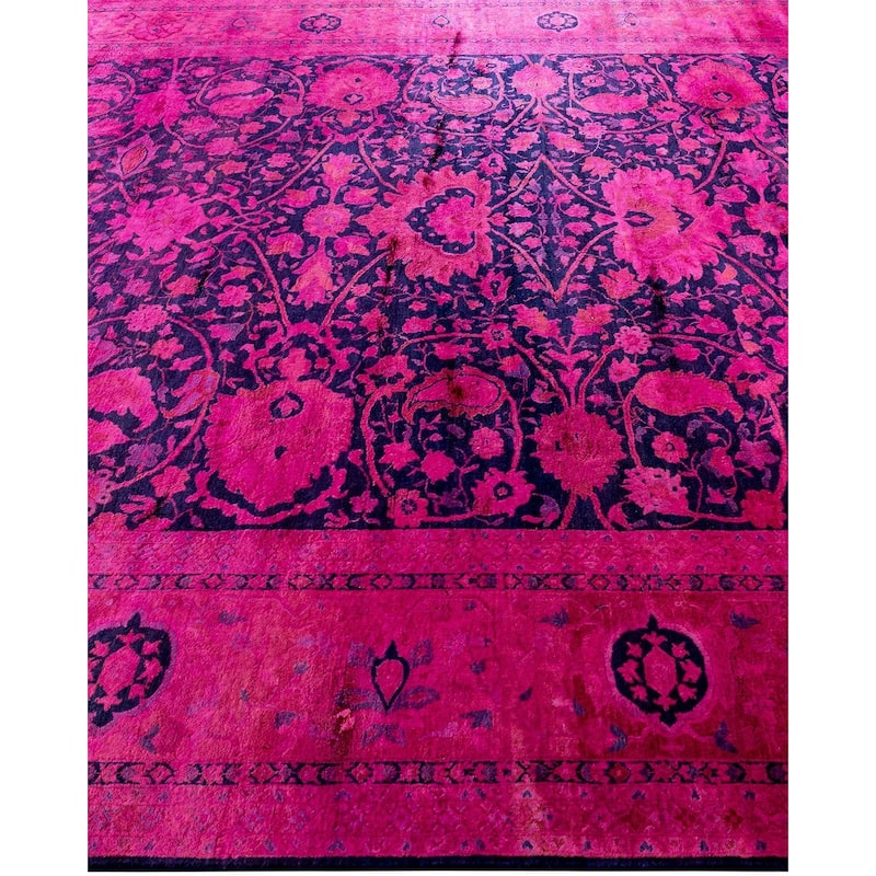 Fine Vibrance One-of-a-Kind Hand-Knotted Area Rug - Pink, 8' 3" x 10' 2" - 8' 3" x 10' 2"