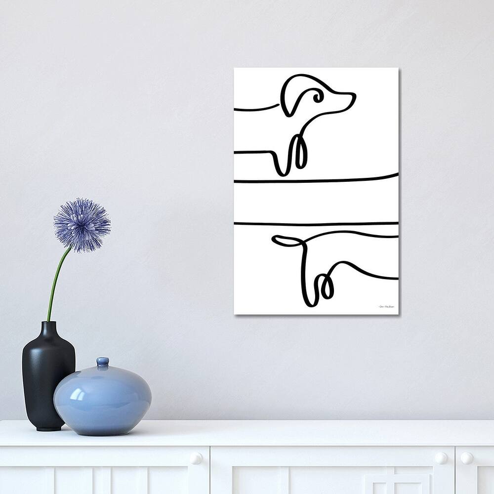 iCanvas "One Line Dachshund" by Seven Trees Design Canvas Print