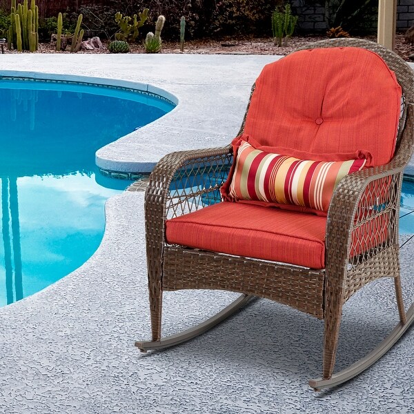 Resin wicker rocking clearance chair
