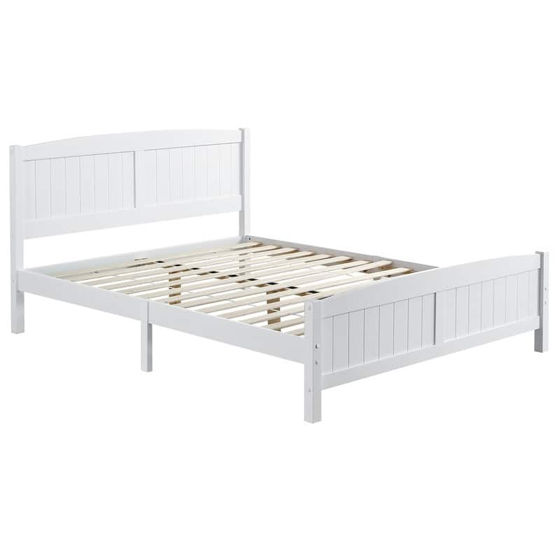 Pine Queen Bed Frame - White - Queen