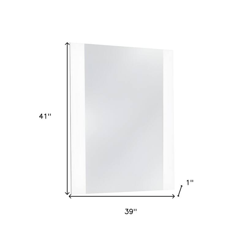 HomeRoots 41" White Framed Mounted Dresser Mirror - 39' X '41' X '1