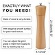 preview thumbnail 2 of 5, Salt and Pepper Grinder Wooden Mills Shaker w Adjustable Coarseness - 8.5", 2pcs