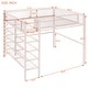 preview thumbnail 15 of 84, Heavy Duty Metal Loft Bed Frame for Dorm with 4-Tier Storage Shelves, Ladders & Safety Guard Rail, Storage Platform Bed