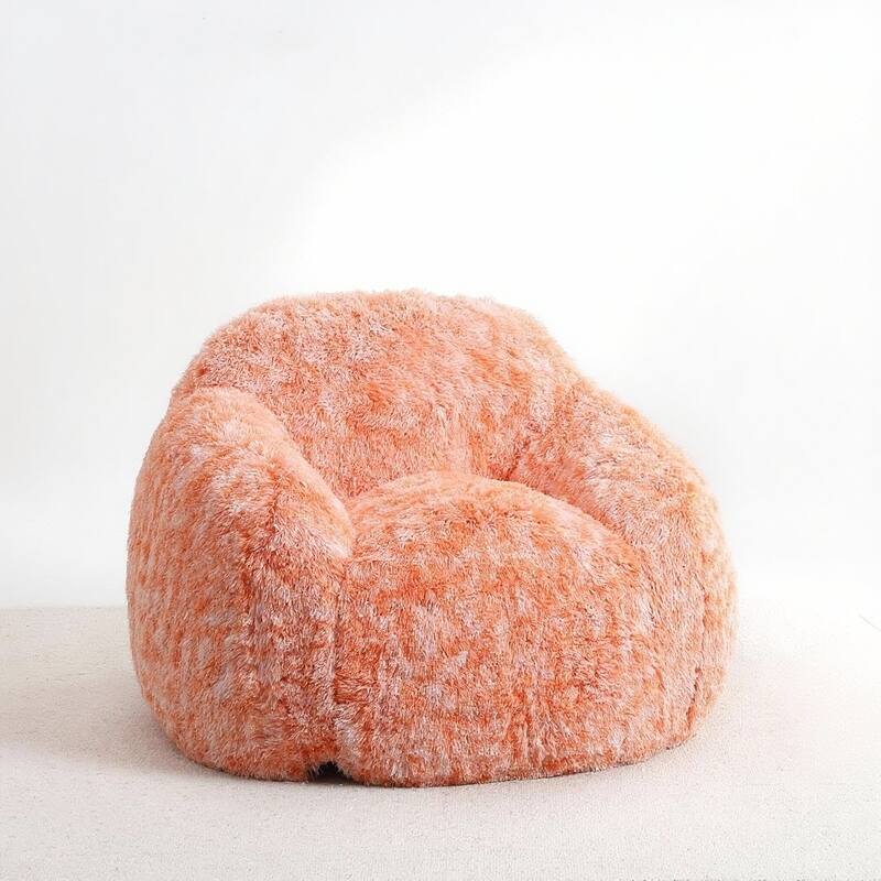 Bean Bag Chair, with Armrest - Orange