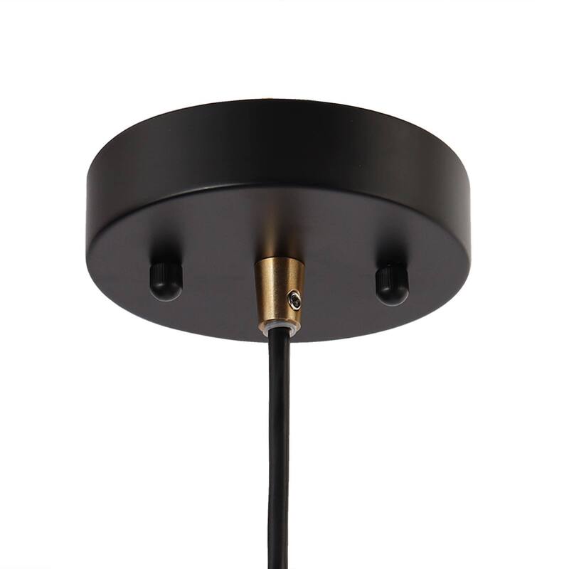 Modern Contemporary 1-Light Black Gold Glass Kitchen Island Lights for Dining Room - 5.5" D x 9" H