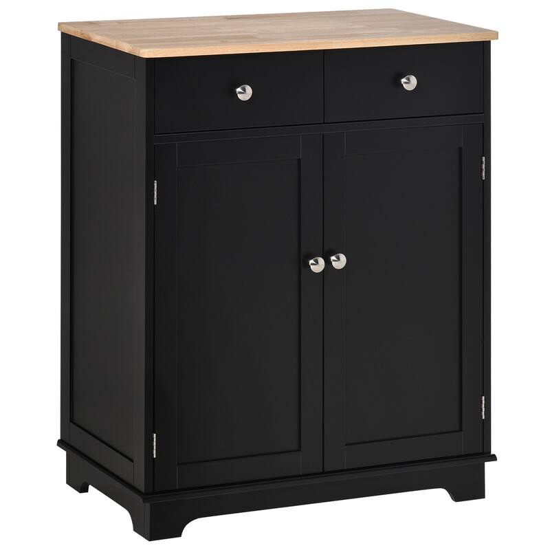 Cabinet with 2 Drawers Doors and Adjustable Shelf