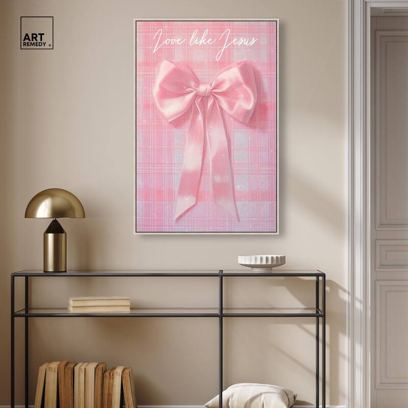 Love Like Jesus Bow Canvas by Art Remedy