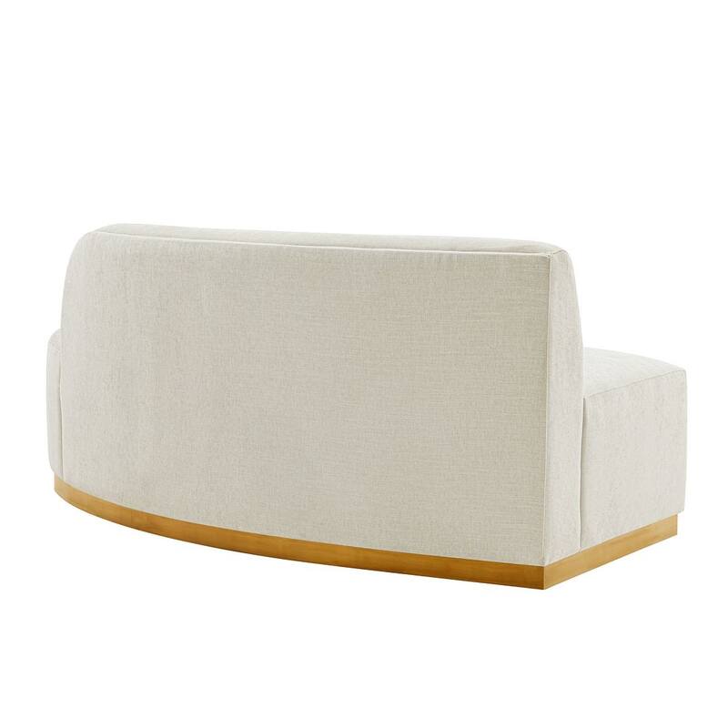 Manhattan Comfort Contemporary Daria Linen Sofa Sectional with Pillows