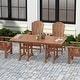 preview thumbnail 47 of 49, Laguna Hdpe All Weather Outdoor Patio 71" Rectangular Dining Table Teak