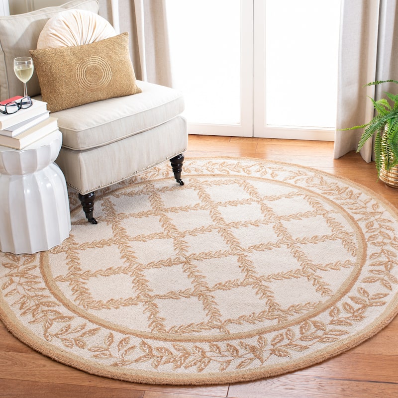 SAFAVIEH Handmade Chelsea Sunstripe Trellis French Country Wool Rug