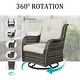 preview thumbnail 88 of 110, Pocassy 3-Piece Outdoor Swivel Bistro Set, Wicker Rocking Chairs