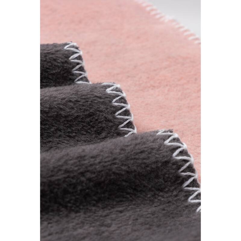 Brooks Brothers Double Faced Lamb Logo Throw