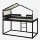 preview thumbnail 16 of 39, Twin Over Twin Bunk Bed Wood Bed with Tent
