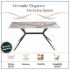 preview thumbnail 9 of 131, Elega Modern Sintered Stone Dining Table Modern Trestle Base Powder-Coated Steel Frame Kitchen Table - 47"-71"