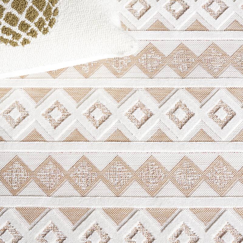 SAFAVIEH Cabana Sadeta Boho Waterproof Patio Backyard Rug