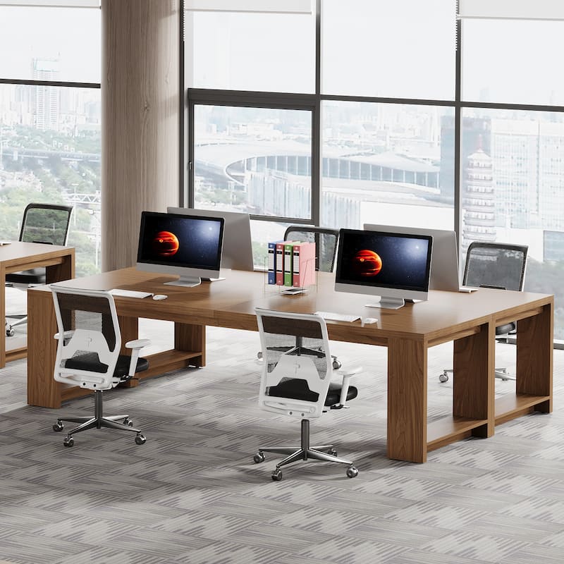 2 Person Desk, 86'' Extra Long Desk, Double Computer Desk Workstation