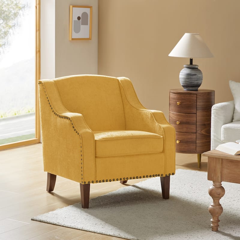 Lucretius Armchair with Nailhead Trim by HULALA HOME
