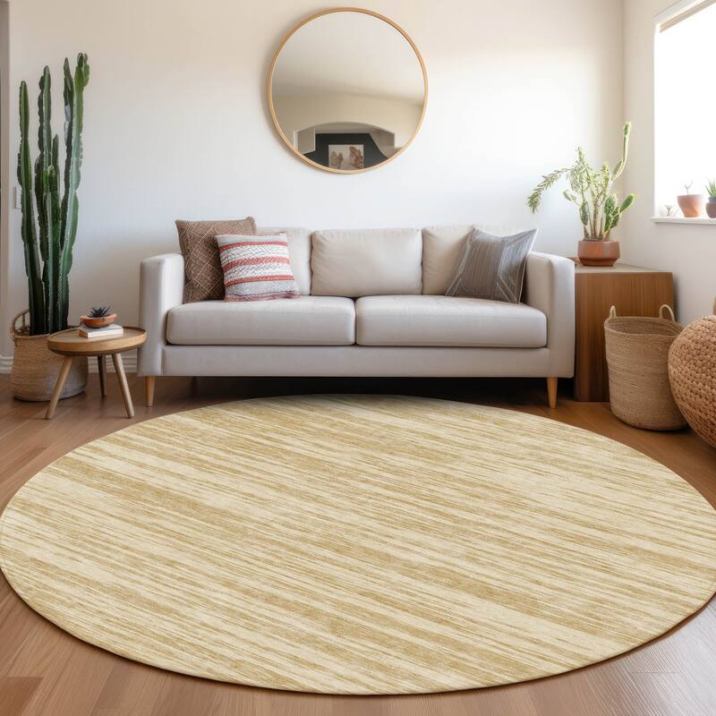 Premium Washable Super Soft Casual Ombre Mayfield Rug - Gold - 8' x 8'