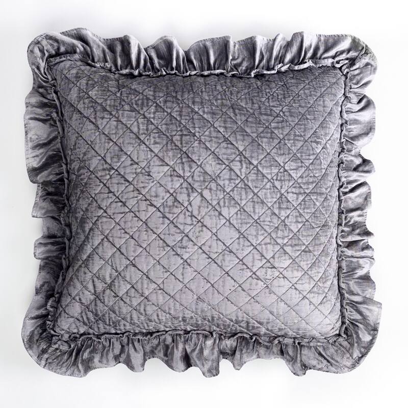 Estrella, Linen/Velvet, Ruffled, Sham