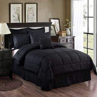 10 Piece Plaid Set Bed Bedding Comforter King Black - Bed Bath & Beyond ...
