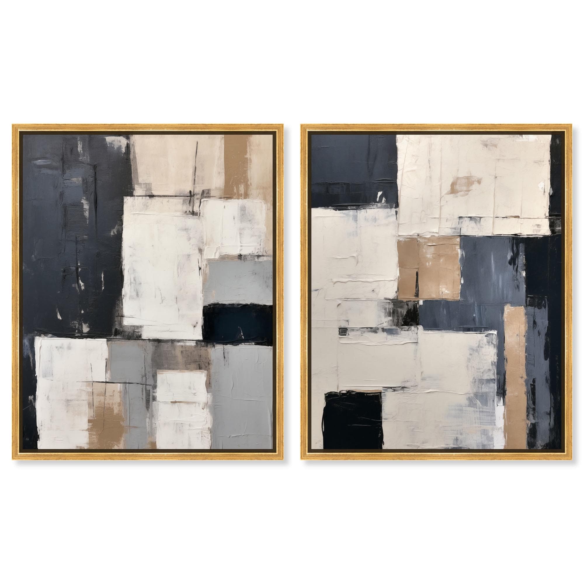 Charcoal Set Canvas Set of 2 by Art Remedy