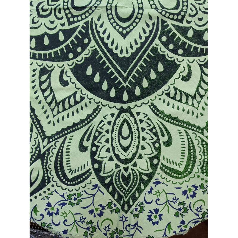 Cotton Floral Heart Medallion Tablecloth Round - 81 inches