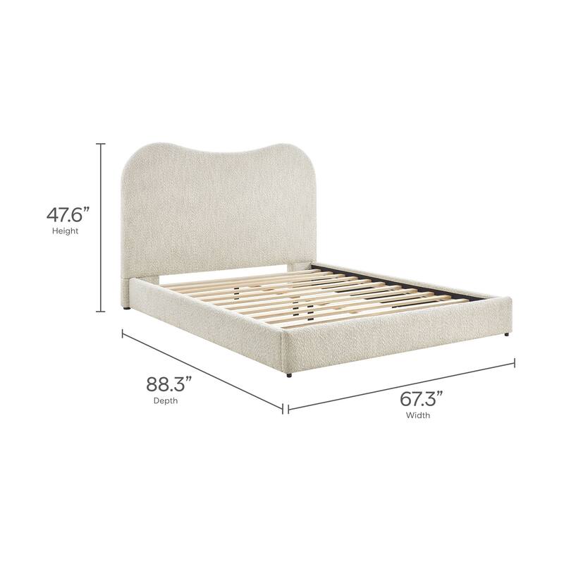 Seluna Boucle Queen Platform Bed