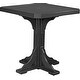 preview thumbnail 38 of 43, Poly Lumber Square Table Bar Height - Black