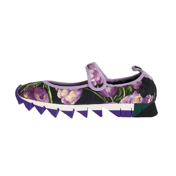 purple floral shoes