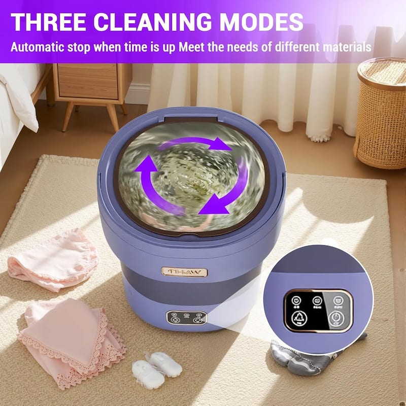 12L Mini Portable Washing Machine and Dryer for RV Travel Hotel Laundry - N/A