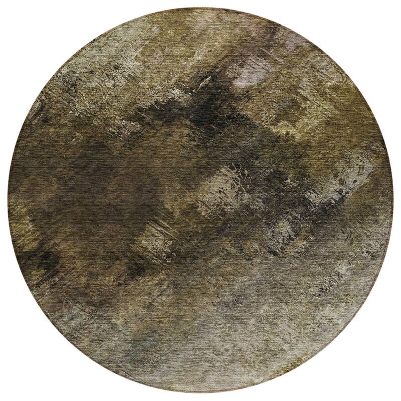 Machine Washable Indoor/ Outdoor Chantille Abstract Watercolor Rug