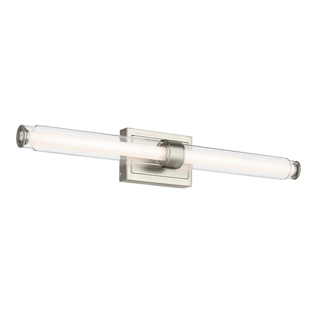 Kichler Lighting Laurene 31" Linear Bath Bar Large LED with Clear Glass in Brushed Nickel