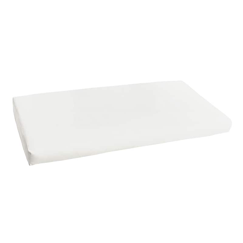 Sorra Home Sunbrella Outdoor Bench Cushion - 48 in W x 19 in D x 3 in H - Canvas Natural