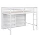 preview thumbnail 14 of 26, Space-Saving Full Size Loft Bed with 8 Shelves & Ladder