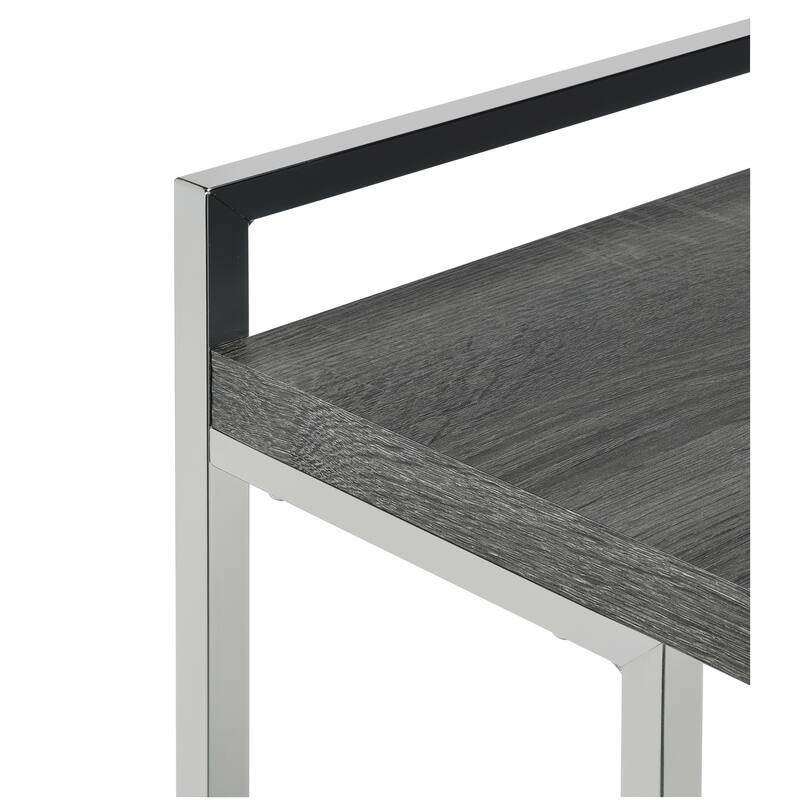Bristol Rectangular Top Snack Table with Metal Legs