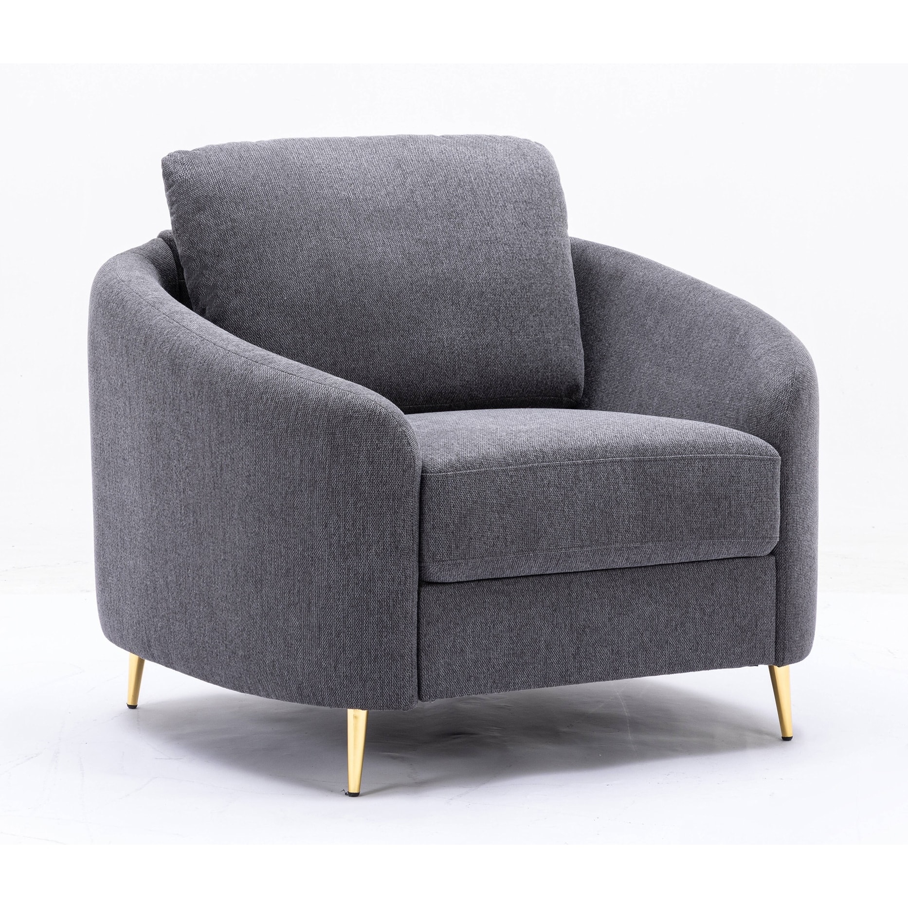 Vibrant Gray Chair with Metal Leg