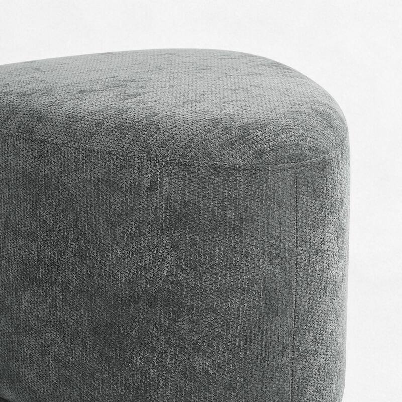 Leon 26" & 43" W Chenille Triangle Cocktail Ottoman Set